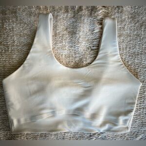 All in Motion Everyday Soft White Sports Bra - Size Large